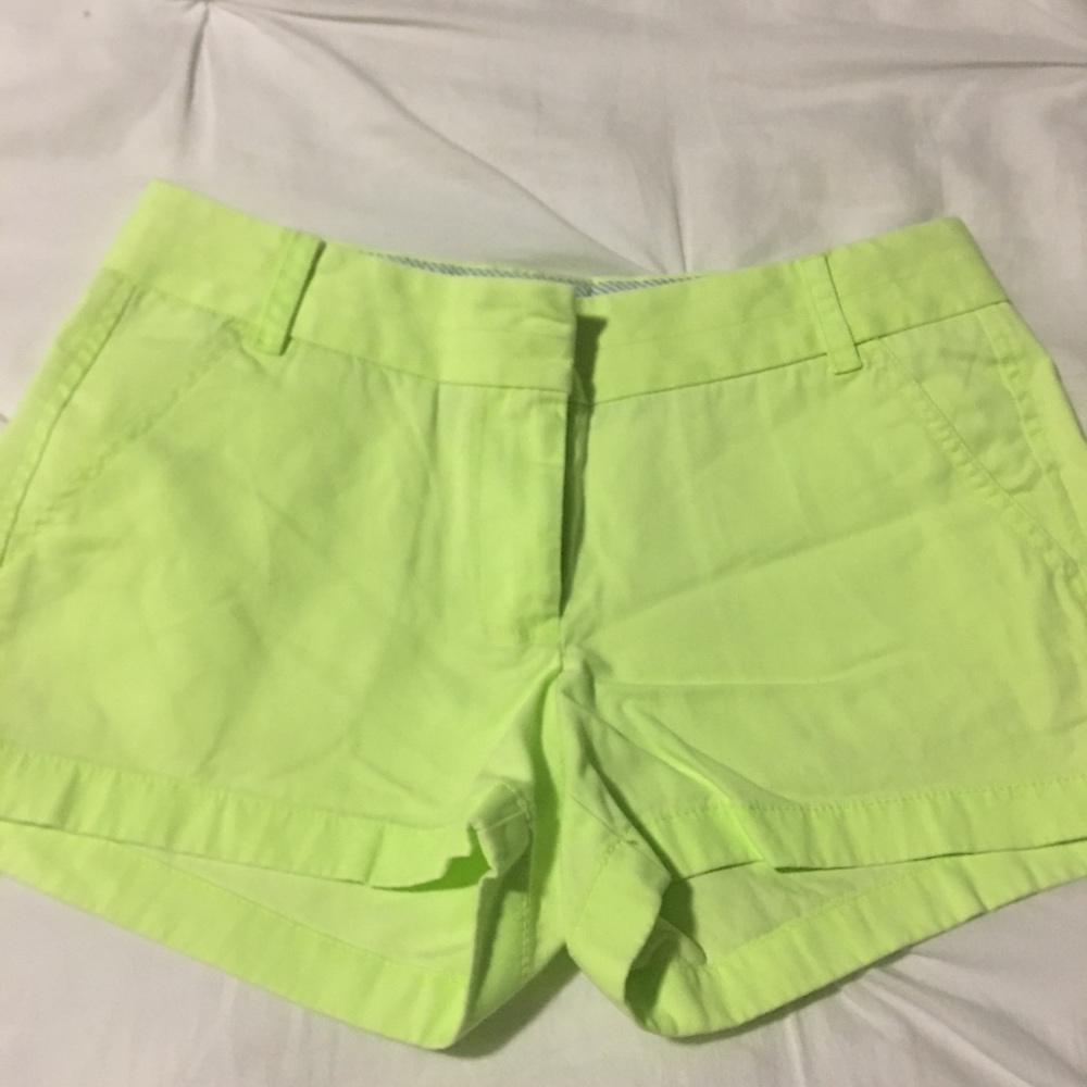 J. Crew Chino Shorts 3” in Lime Green